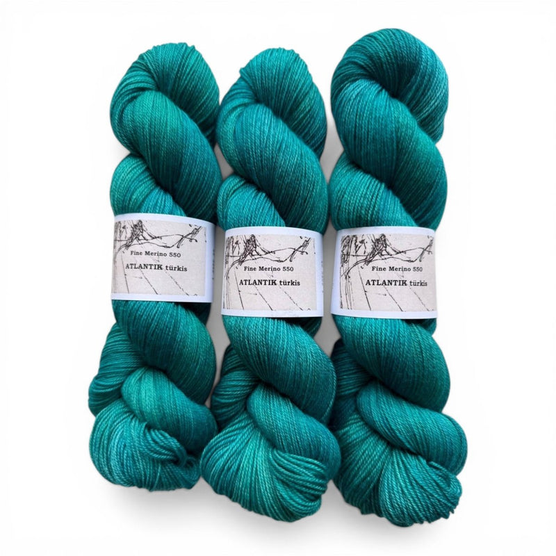 Atelier Franziska Uhl FINE MERINO 550 - BONIFAKTUR - ATLANTIK türkis - Atelier Franziska Uhl FINE MERINO 550