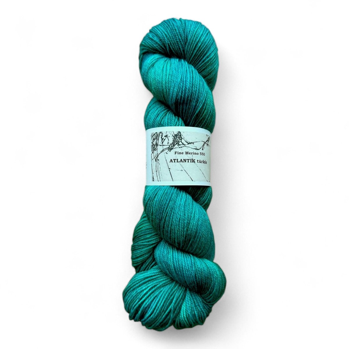 Atelier Franziska Uhl Fine Merino 550 - BONIFAKTUR - ATLANTIK türkis - Atelier Franziska Uhl Atelier Franziska Uhl Fine Merino 550 ATLANTIK türkis