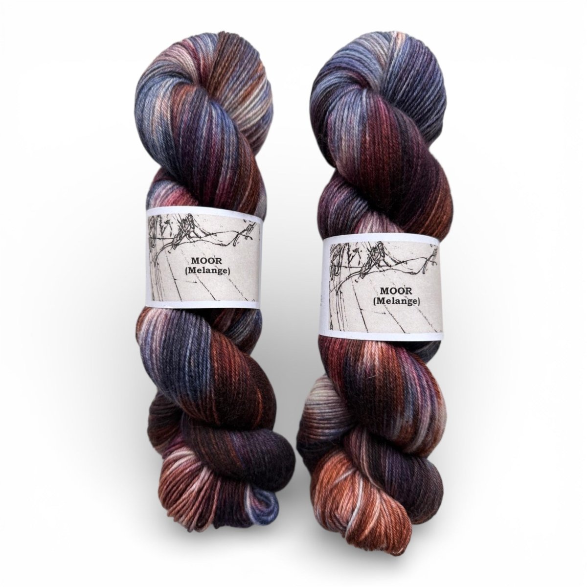 Atelier Franziska Uhl Handgefärbte Sockenwolle - BONIFAKTUR - Moor (Melange) - Atelier Franziska Uhl Handgefärbte Sockenwolle