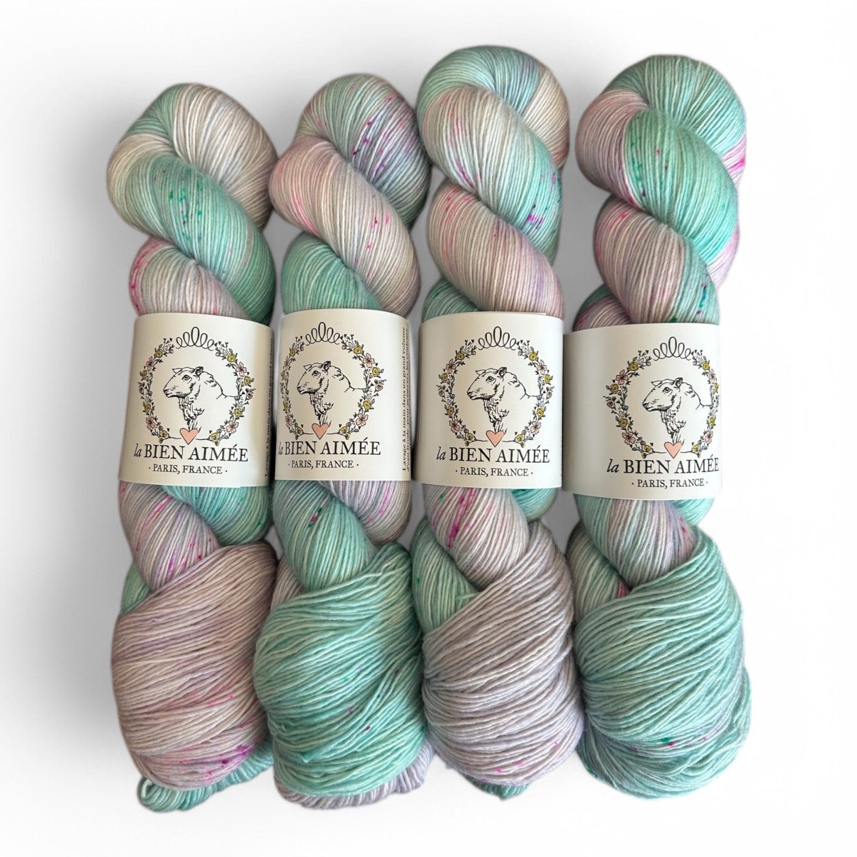 La Bien Aimee Merino Singles - BONIFAKTUR - Waterlilies - La Bien Aimee La Bien Aimee Merino Singles Waterlilies