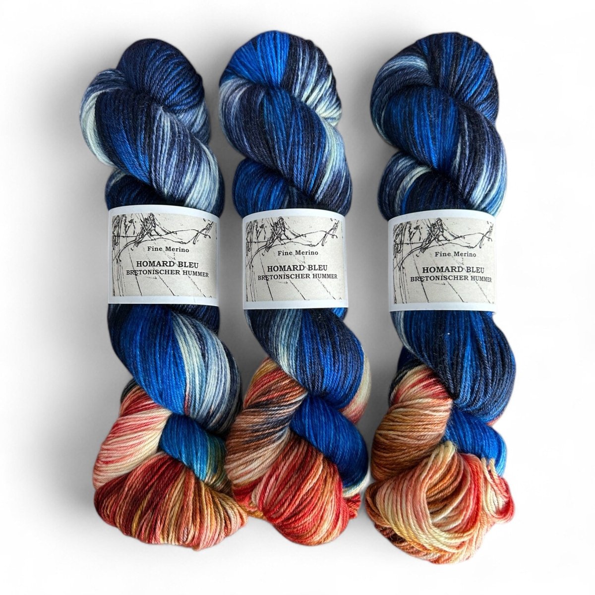 Atelier Franziska Uhl Fine Merino Sock - BONIFAKTUR - Homard Bleu - Bretonischer Hummer - Atelier Franziska Uhl Atelier Franziska Uhl Fine Merino Sock Homard Bleu - Bretonischer Hummer