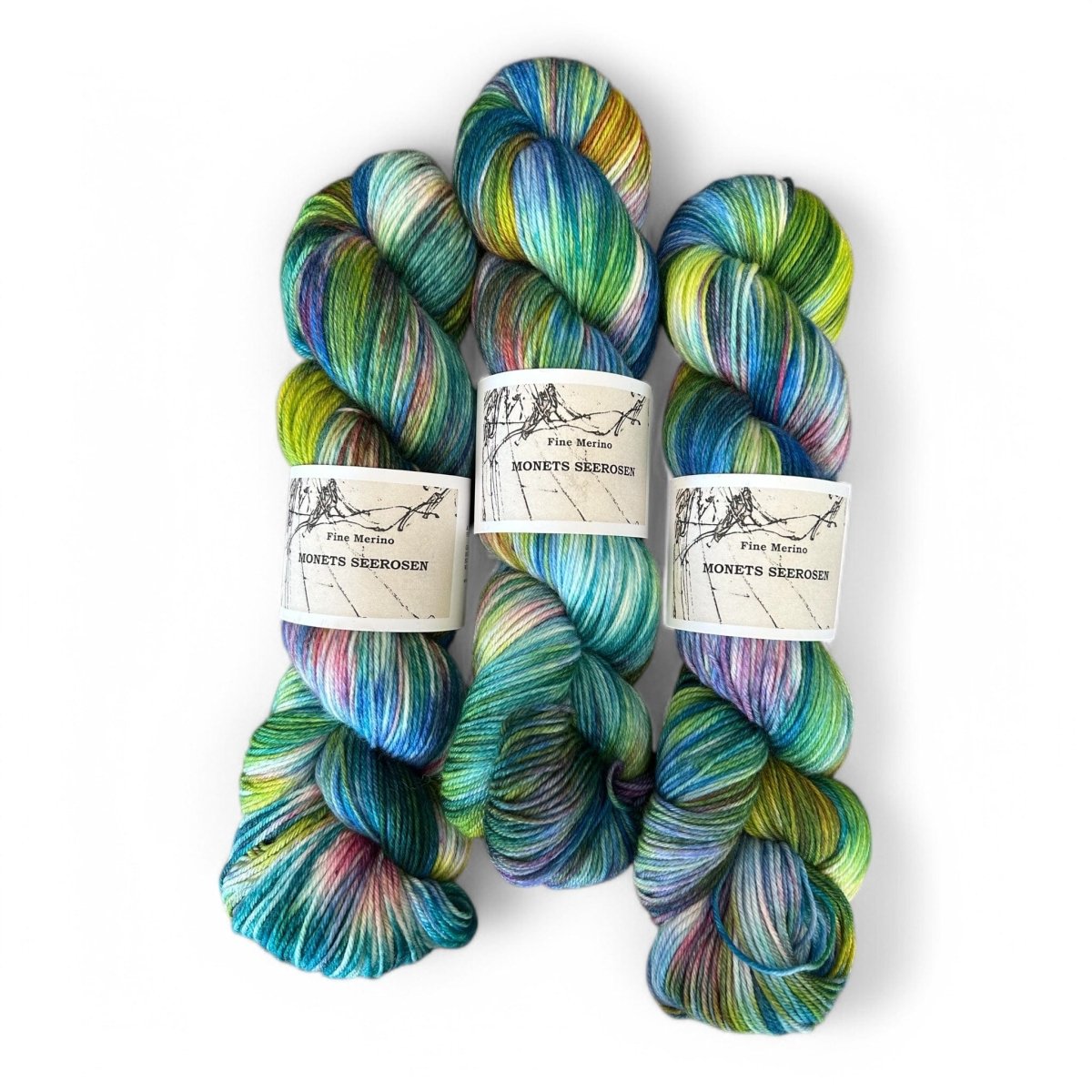 Atelier Franziska Uhl Fine Merino Sock - BONIFAKTUR - Monets Seerosen - Atelier Franziska Uhl Atelier Franziska Uhl Fine Merino Sock Monets Seerosen