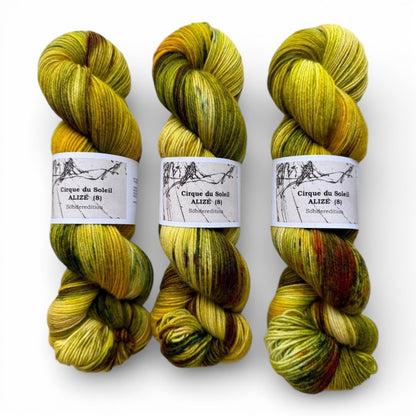 Atelier Franziska Uhl Handgefärbte Sockenwolle - BONIFAKTUR - Cirque du Soleil ALIZÉE (8) - Atelier Franziska Uhl Handgefärbte Sockenwolle