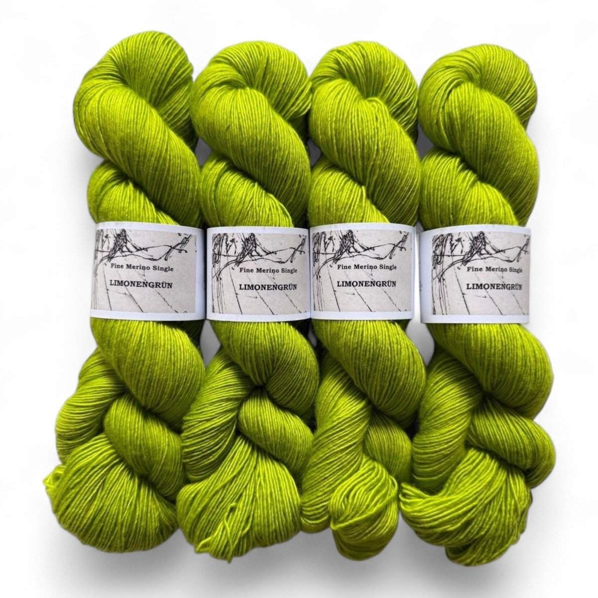 Atelier Franziska Uhl Merino Singles - BONIFAKTUR - Limonengrün - Atelier Franziska Uhl Atelier Franziska Uhl Merino Singles Limonengrün