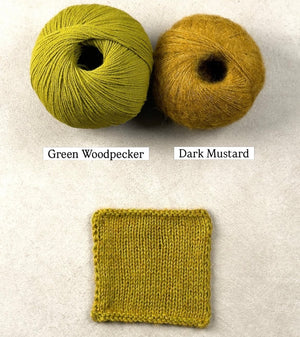 Green Woodpecker con Dark Mustard